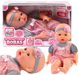 NATALIA lalka bobasek mówi śmieje płacze mimiczna mimic smoczek