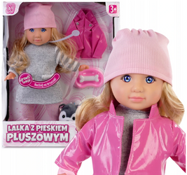NATALIA Lalka interaktywna mówi śpiewa PL + Piesek