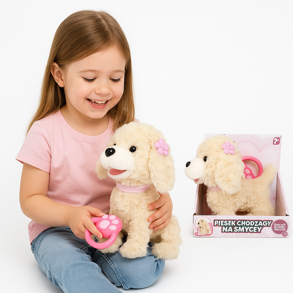 Artyk Natalia interaktywny piesek chodzący na smyczy szczeka macha ogonem