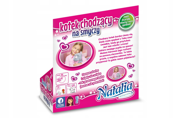 NATALIA Kot kotek Chodzący na smyczy Interaktywny 121371